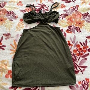 Green cutout dress